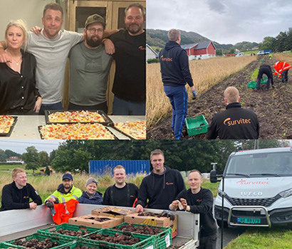 Survitec Aalesund We Supported The Salvation Army By Picking Potatoes