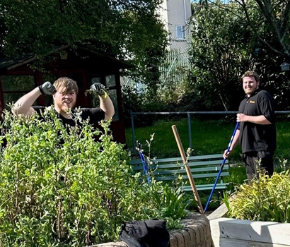 Survitec Plymouth Clearing Weeds Pruning Bushes Mfor Age Concern