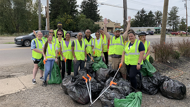 Survitec Sharon Center Picking Up Trash At 77 And Copley Road