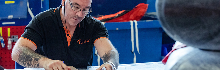 MES technician at work station