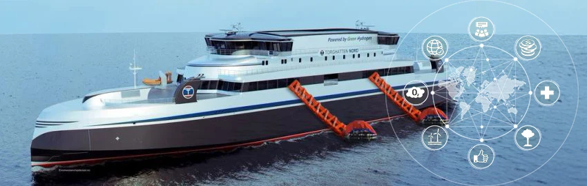 Survitec ESG vessel and infographic